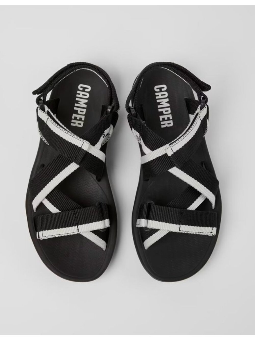 CAMPER MATCH sandals Velcro Ankle Strap Size 40 9 W Walking Sandals